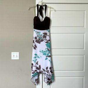 Beautiful, long & flowy, summery halter-top dress - size Small